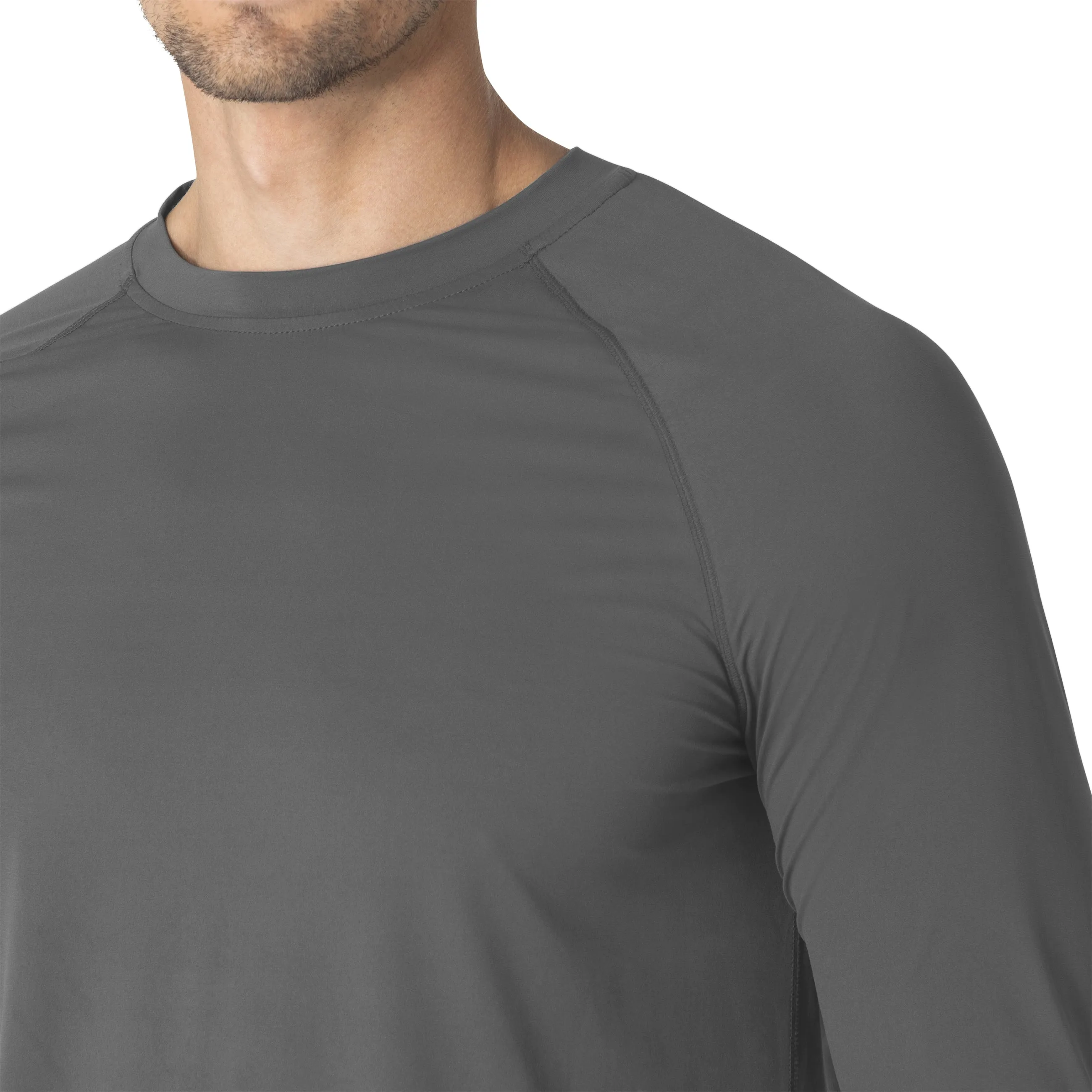 Force Sub-Scrubs C32002 Men's Performance Long Sleeve Tee Pewter