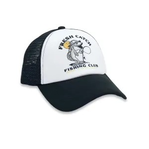 Fresh Catch Trucker Hat | Black & White