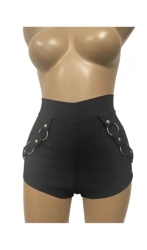 Front O Ring Detail Booty Short
