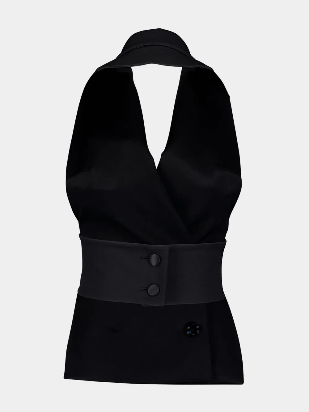 Gabardine Double-Breasted Vest