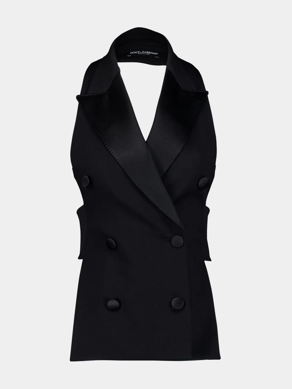 Gabardine Double-Breasted Vest