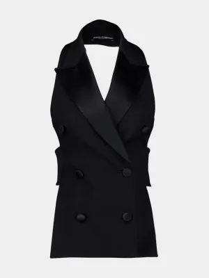 Gabardine Double-Breasted Vest