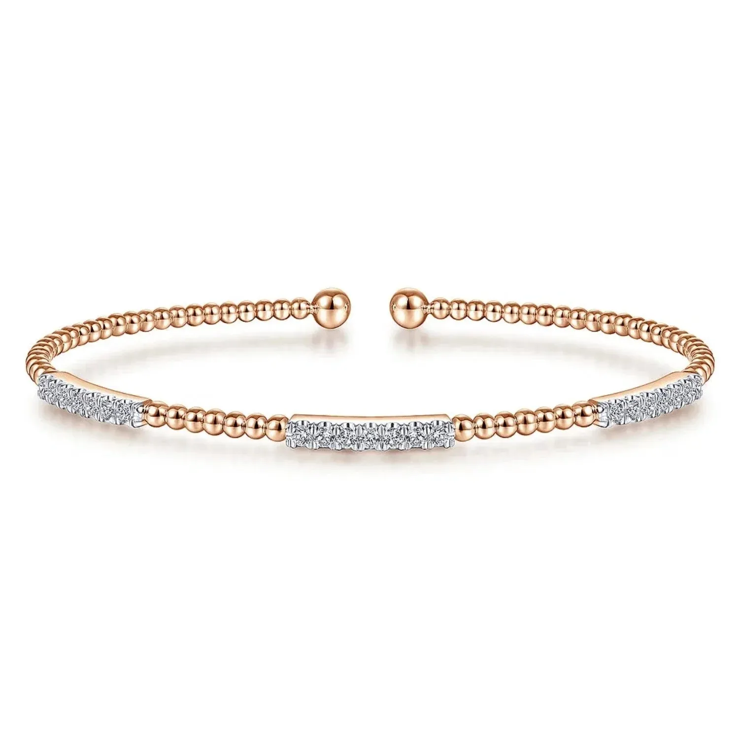 Gabriel & Co. Bujukan Triple Diamond Bar Diamond Bracelet