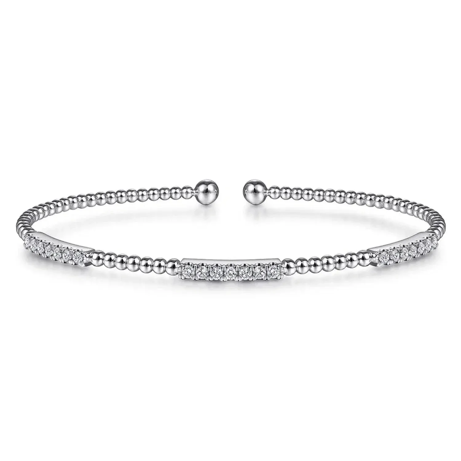 Gabriel & Co. Bujukan Triple Diamond Bar Diamond Bracelet