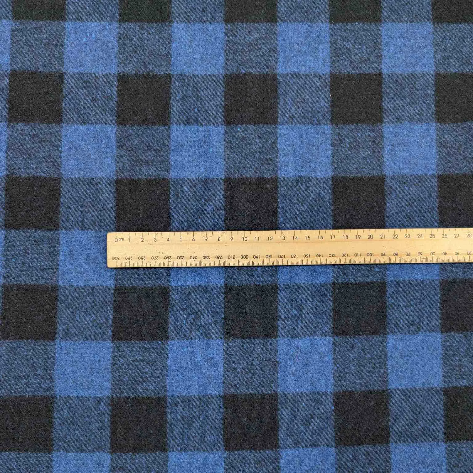 Garth Wool Check - Blue