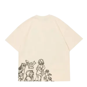 Ghettto Playground Beige Y2K Tee for Urban Fashion Lovers