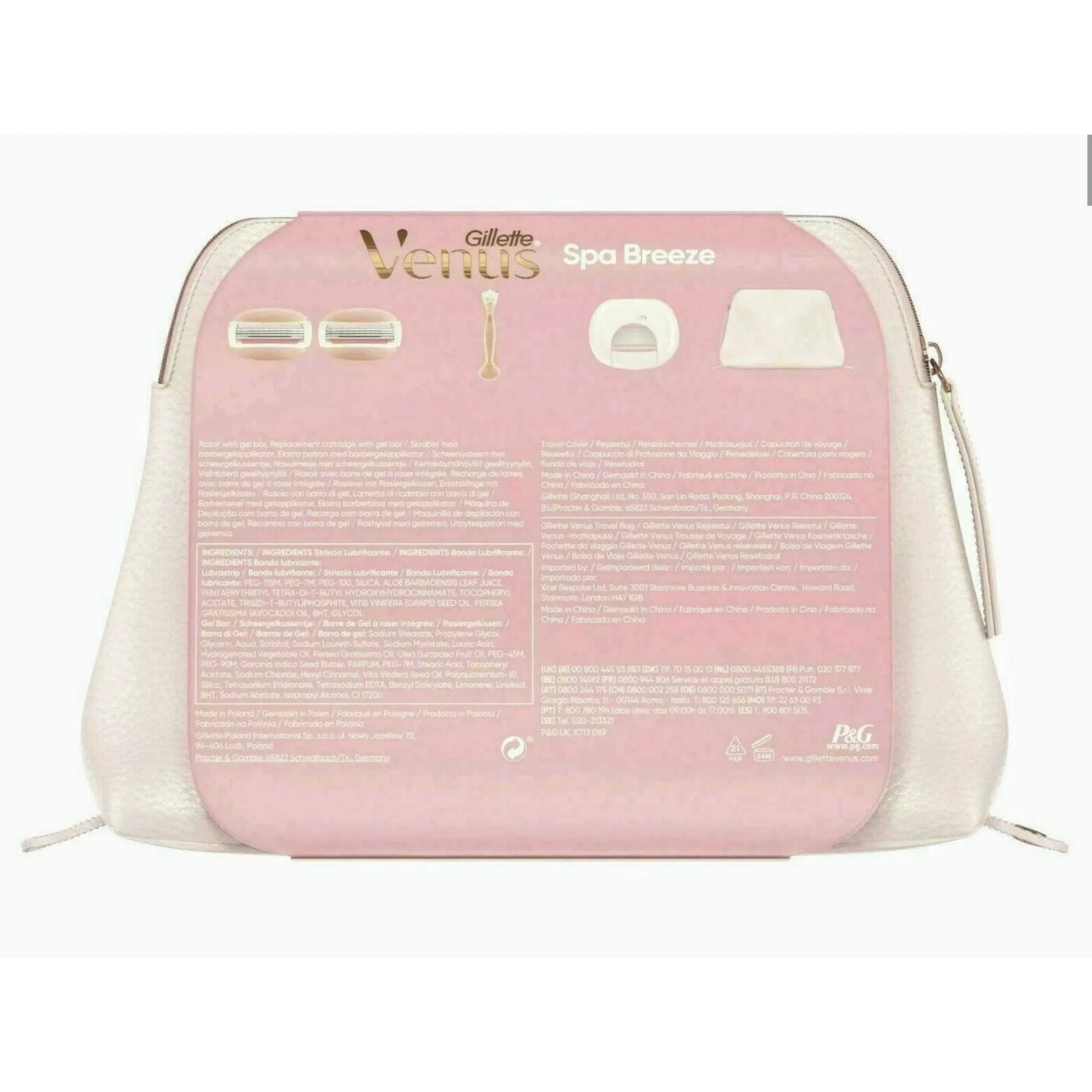 Gillette Venus Spa Breeze Giftset Bag Razor Blade Gel