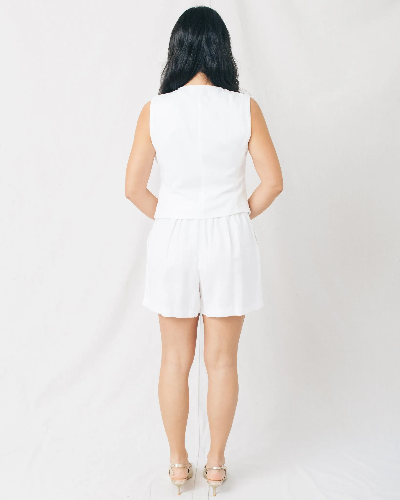 Gina Pleated Front Wide Leg Shorts