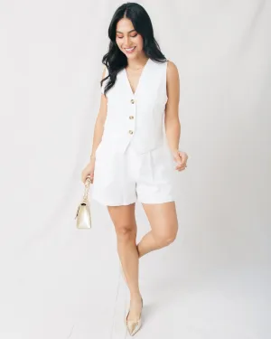 Gina Pleated Front Wide Leg Shorts