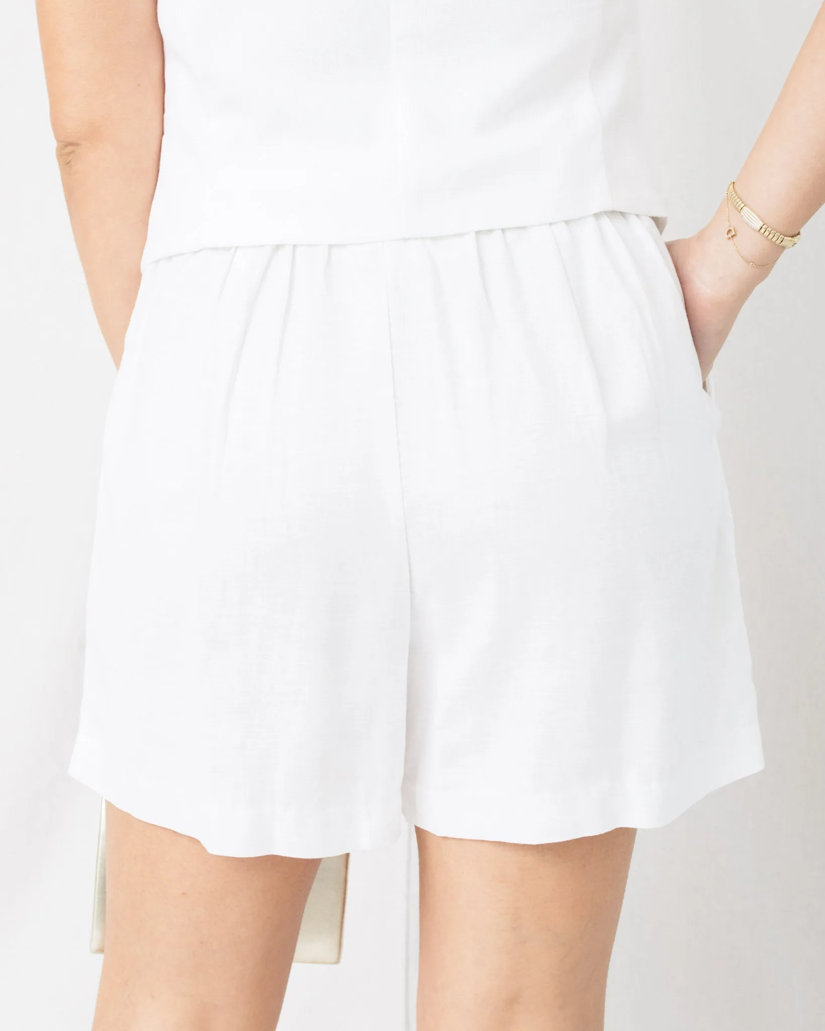 Gina Pleated Front Wide Leg Shorts