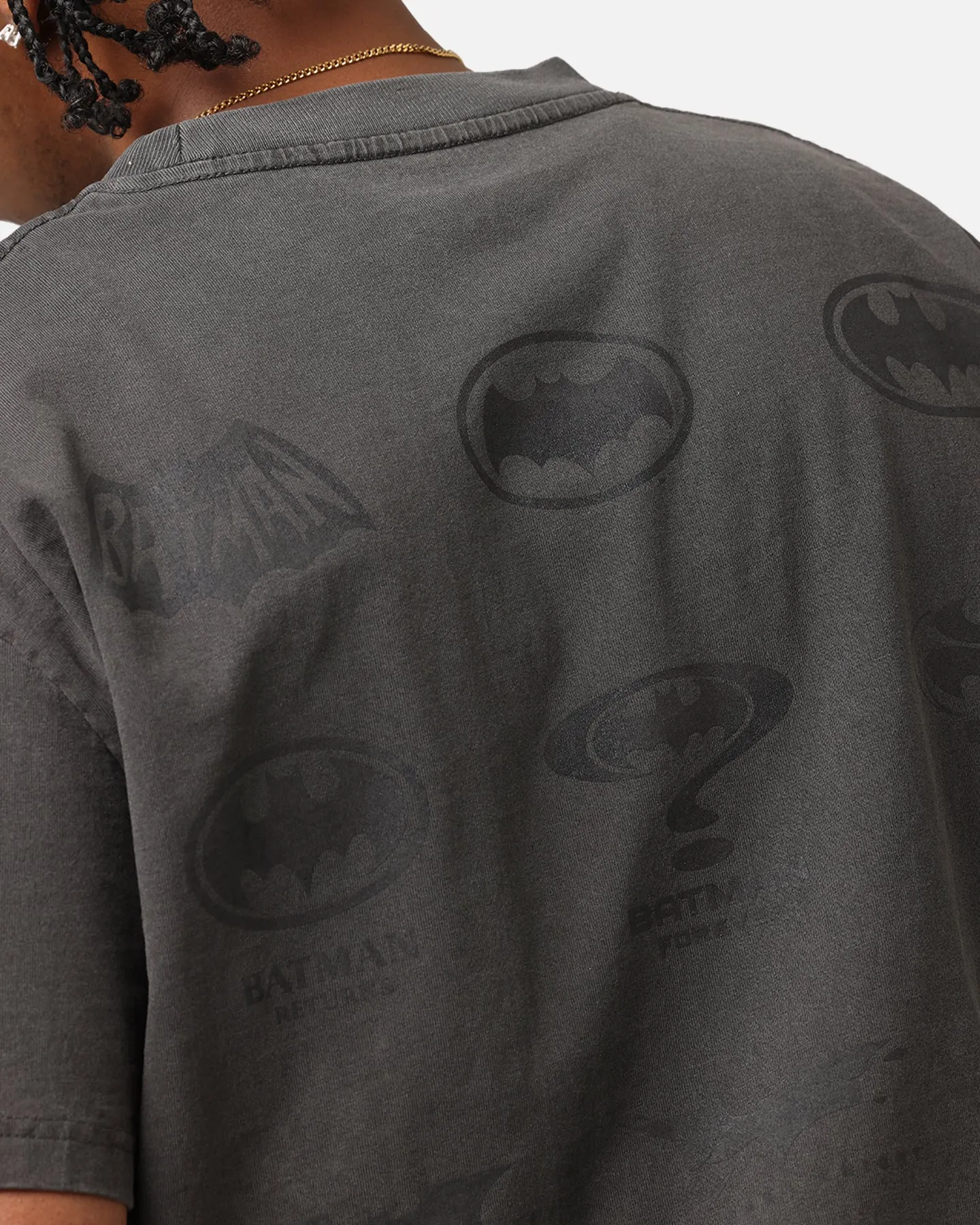 Goat Crew X DC Batman Batman Logos Heavy T-Shirt Black Wash