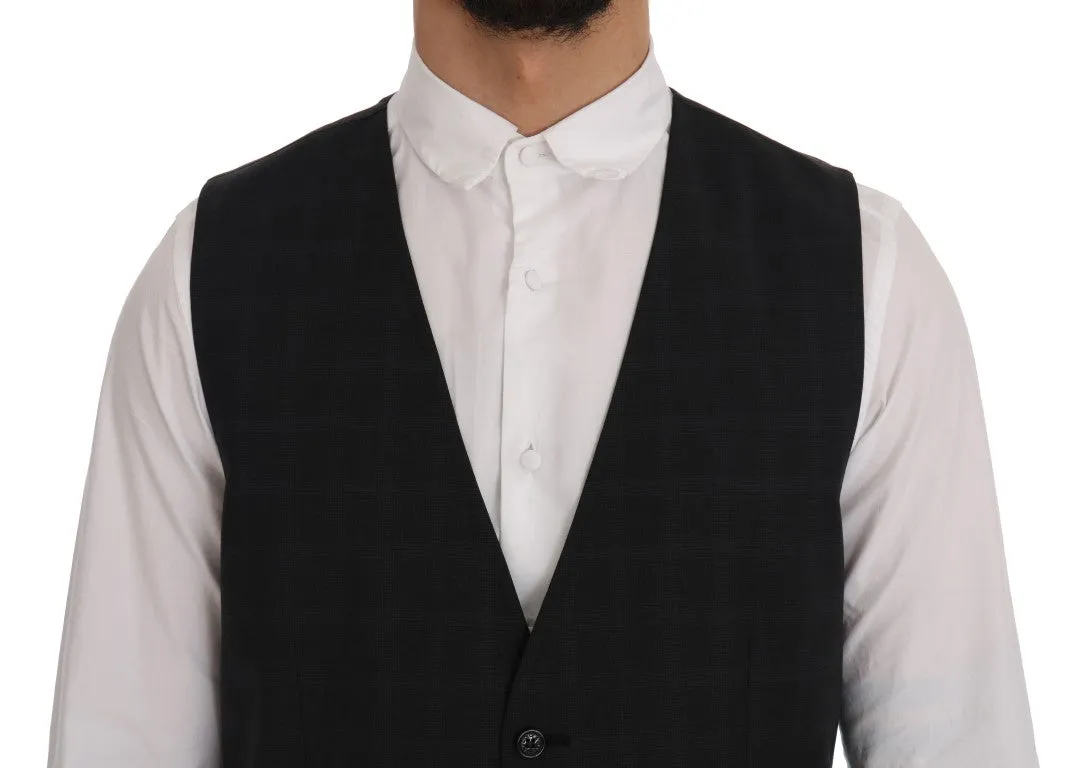 Gray Wool Stretch Vest