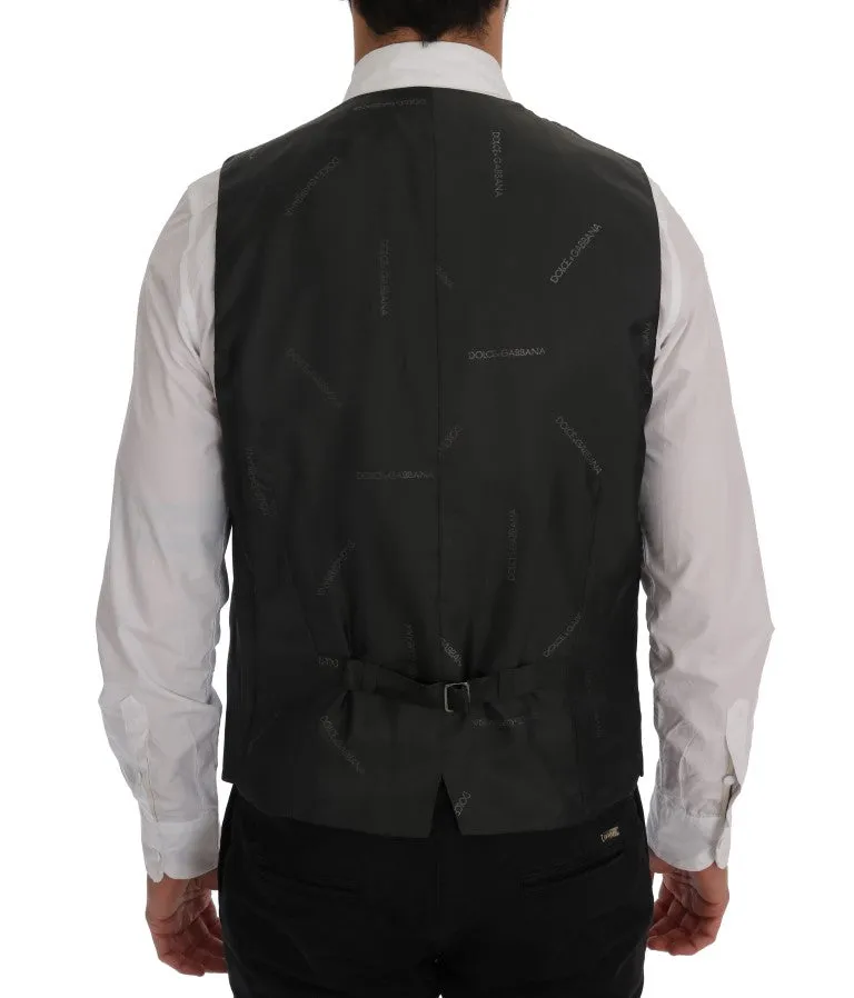 Gray Wool Stretch Vest