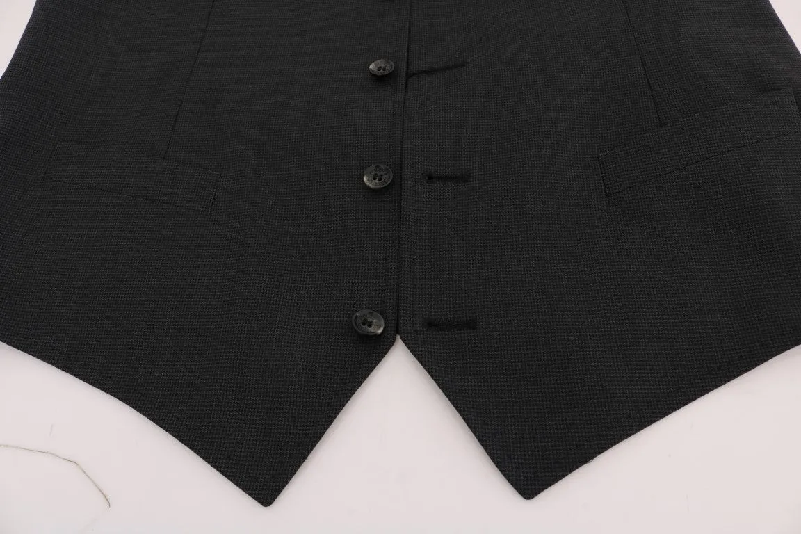 Gray Wool Stretch Vest