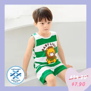 Green Baby Lion Sleeveless Set 2405U21