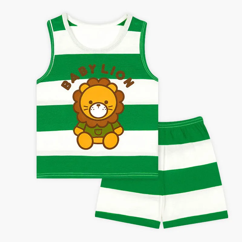 Green Baby Lion Sleeveless Set 2405U21