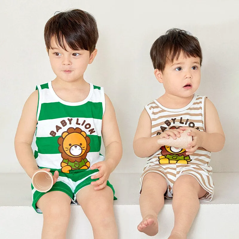 Green Baby Lion Sleeveless Set 2405U21