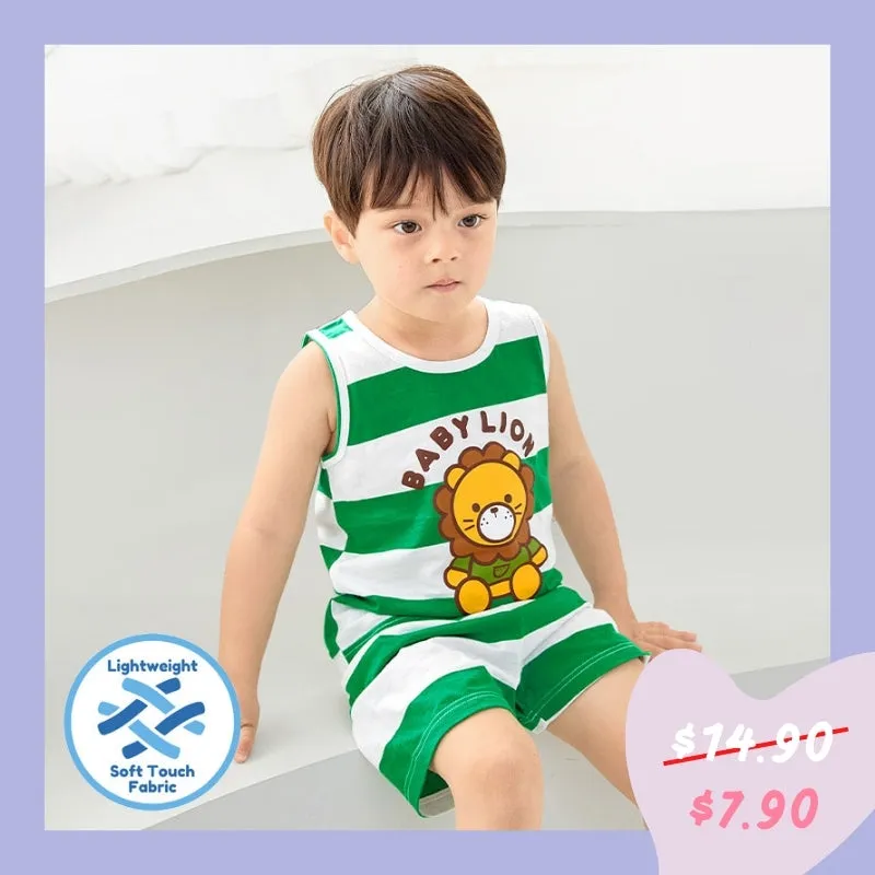 Green Baby Lion Sleeveless Set 2405U21