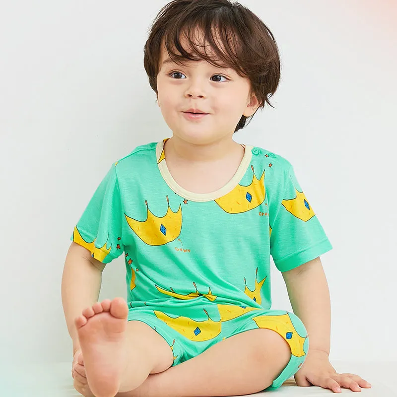Green Crown Short Sleeves Set (Cooling) 2309U01