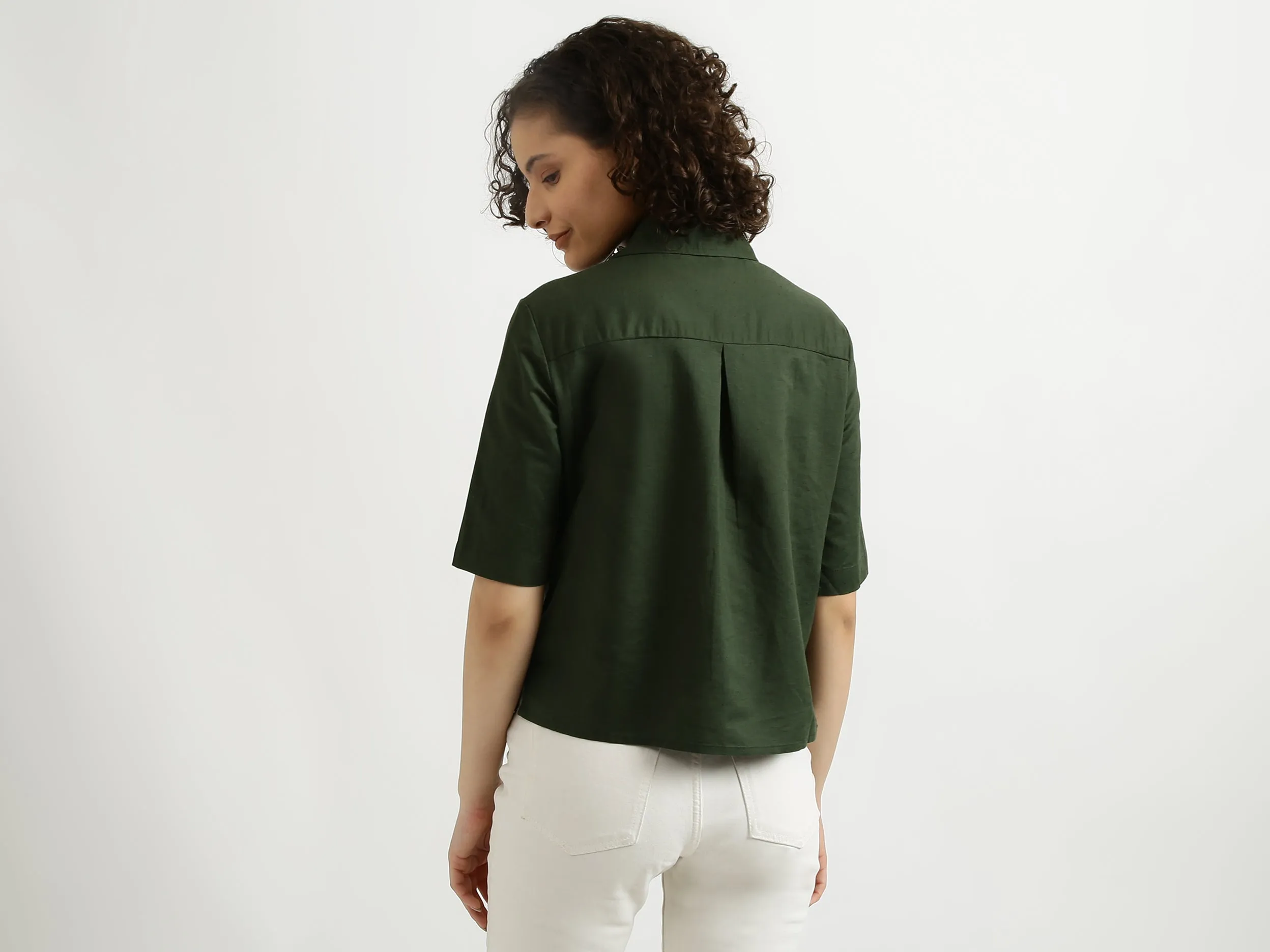 Green Linen Shirt