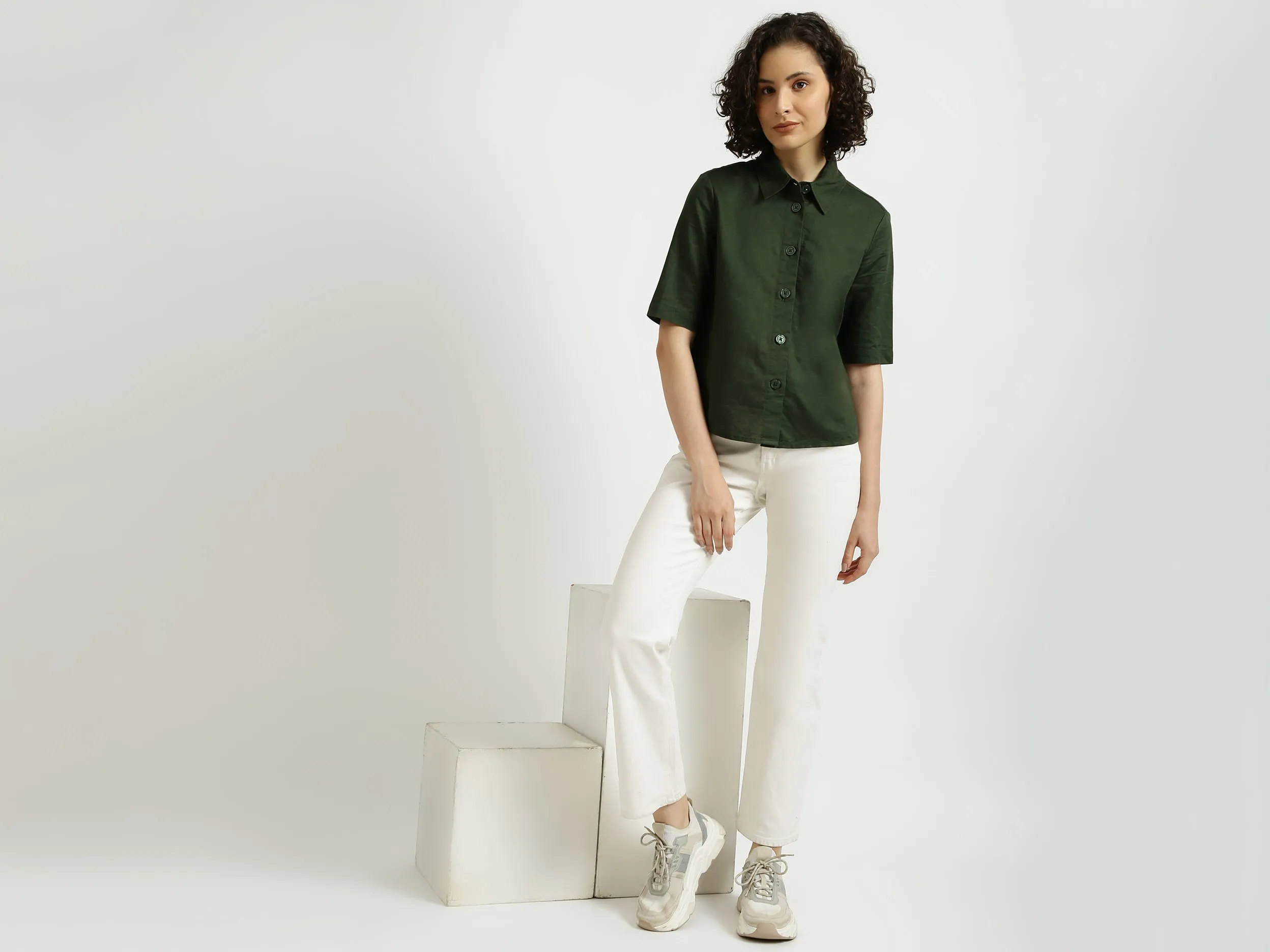 Green Linen Shirt