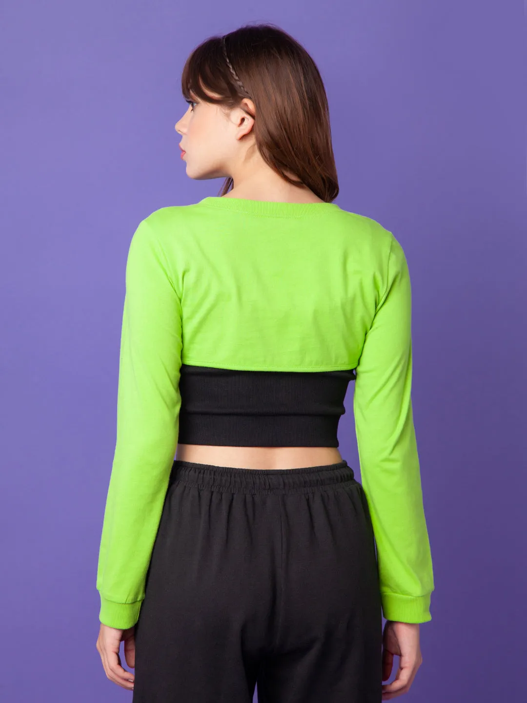 Green Solid Layered Top