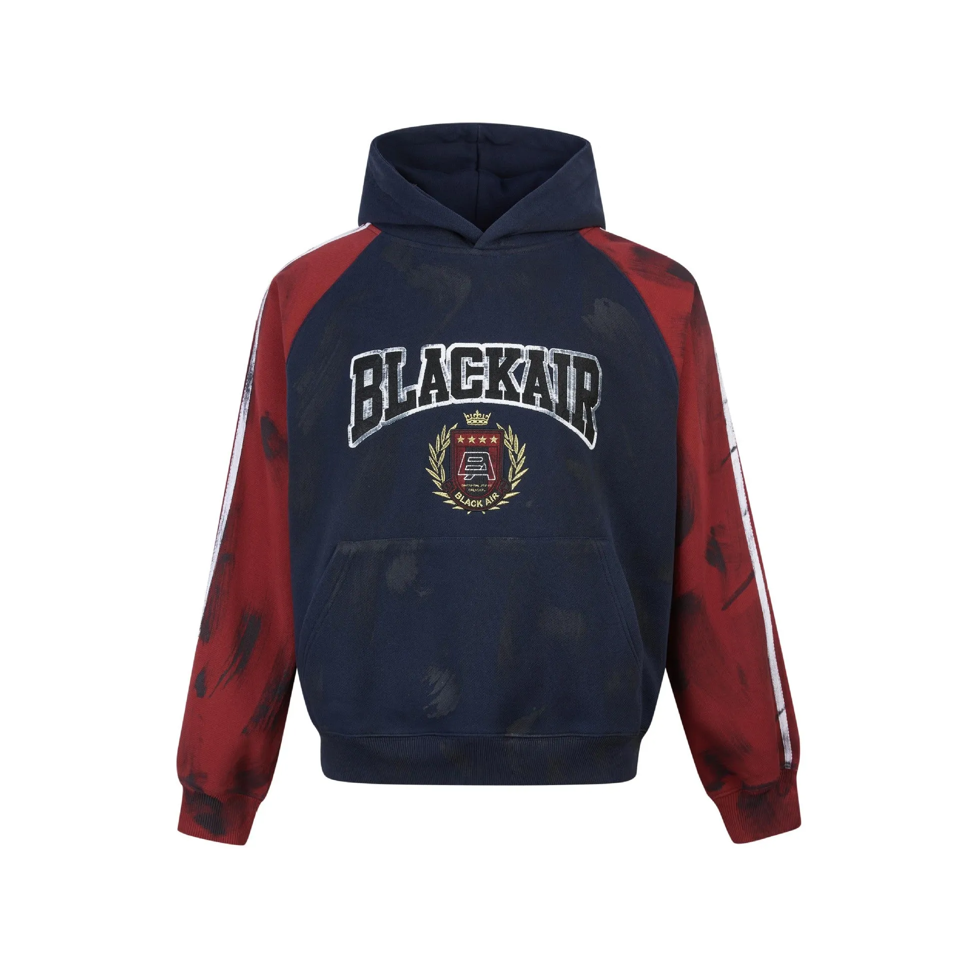 Hand-painted Washed Old Waste Soil Wind 360g Heavy Retro Street Loose Hooded Vests For Men And Women