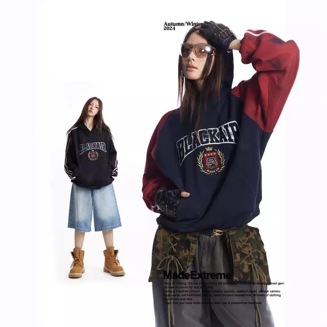 Hand-painted Washed Old Waste Soil Wind 360g Heavy Retro Street Loose Hooded Vests For Men And Women