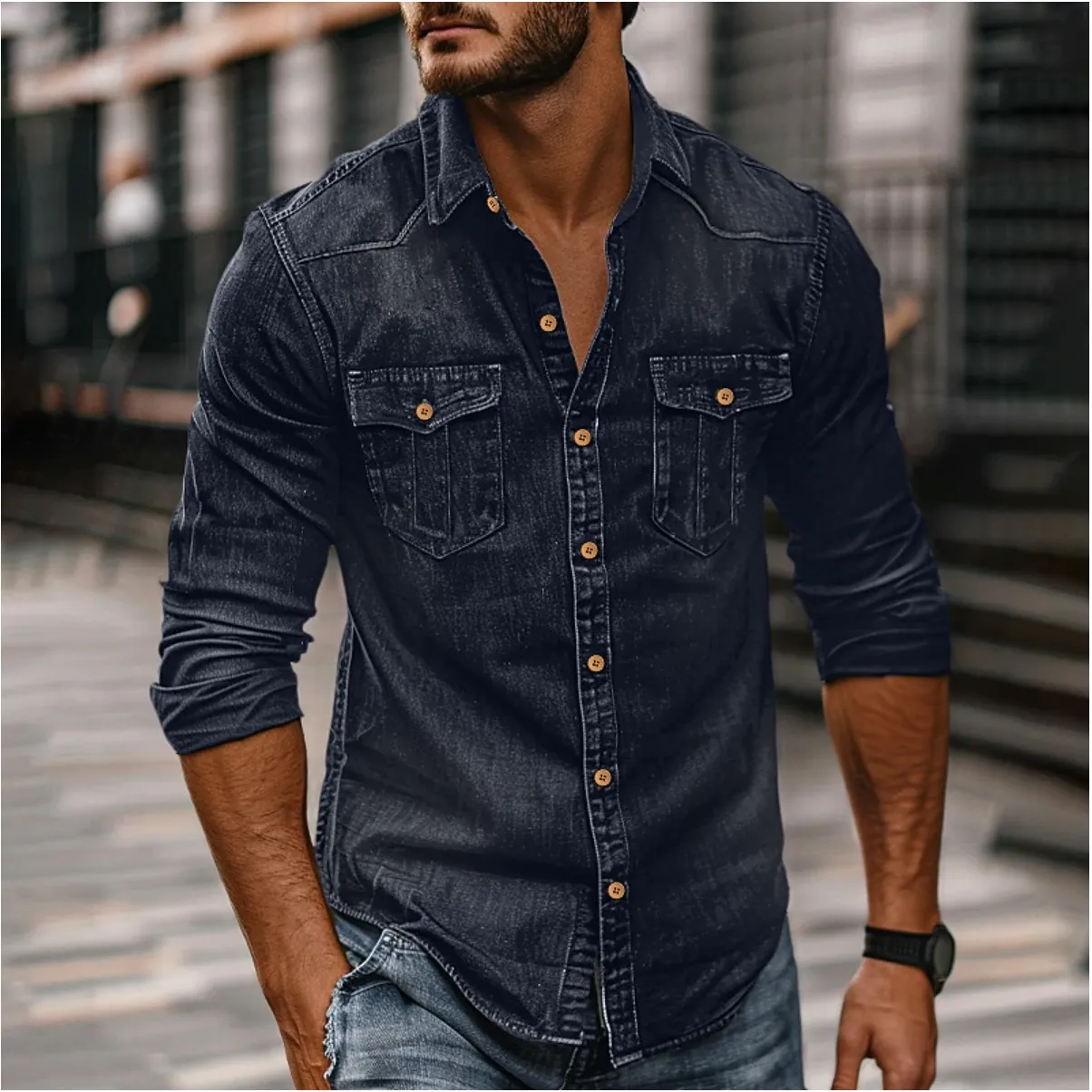 Hans | Denim Shirt for Men