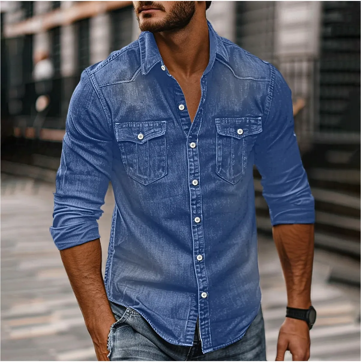 Hans | Denim Shirt for Men