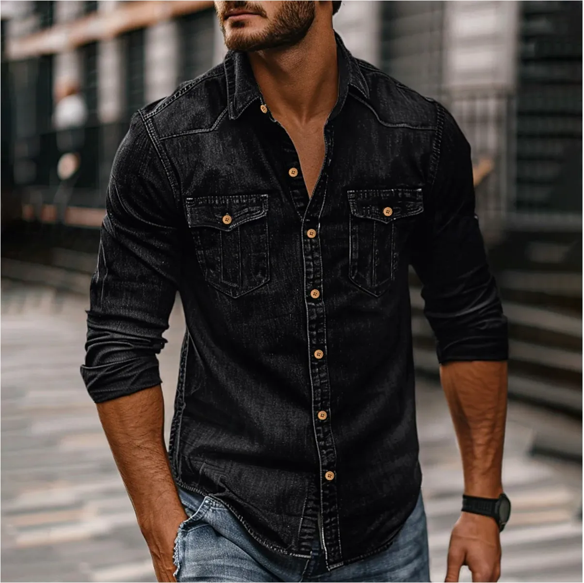 Hans | Denim Shirt for Men