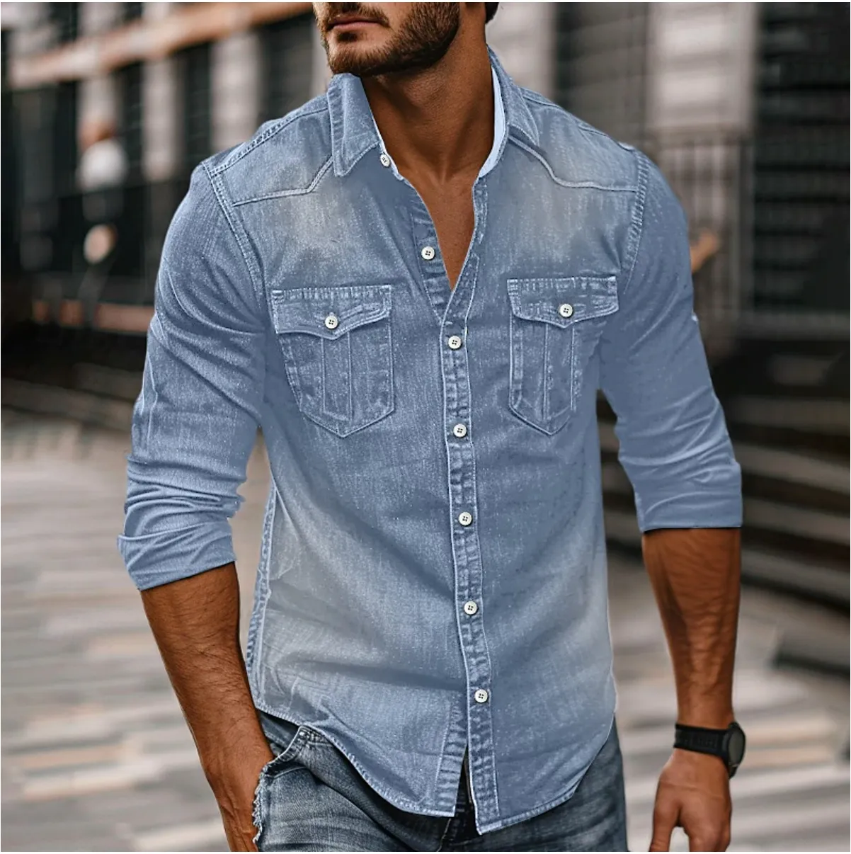 Hans | Denim Shirt for Men