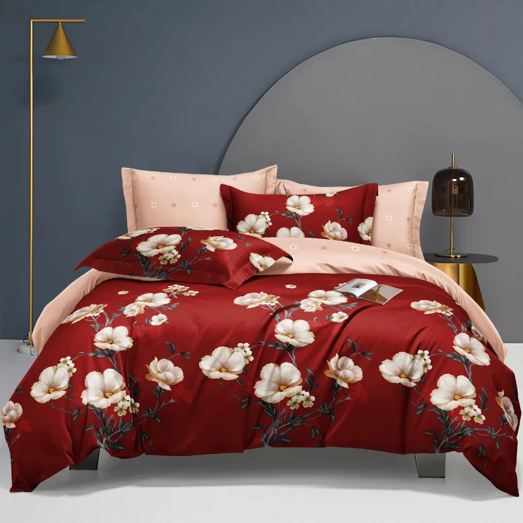 Hillcrest Comfy Lux Printed 988TC Fitted Sheet Set/Summer Blanket – Shen