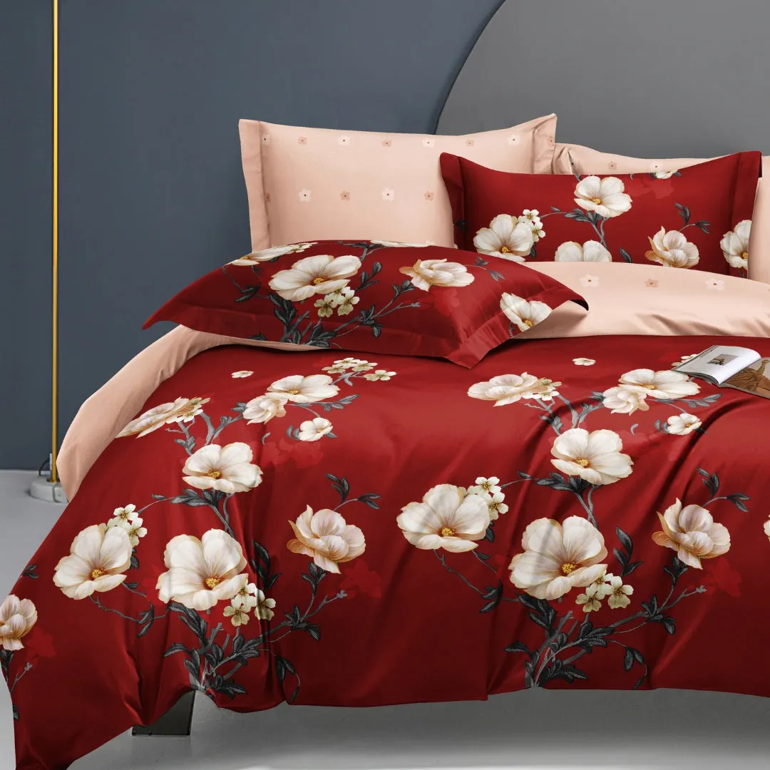 Hillcrest Comfy Lux Printed 988TC Fitted Sheet Set/Summer Blanket – Shen