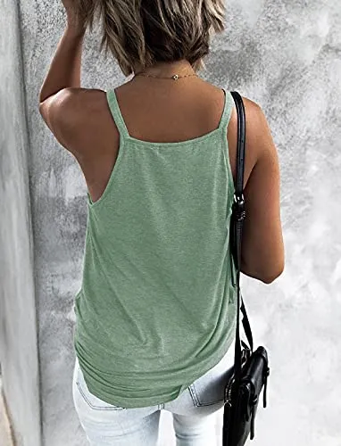 Hilltichu Choker Wrap Tank Top, Mint