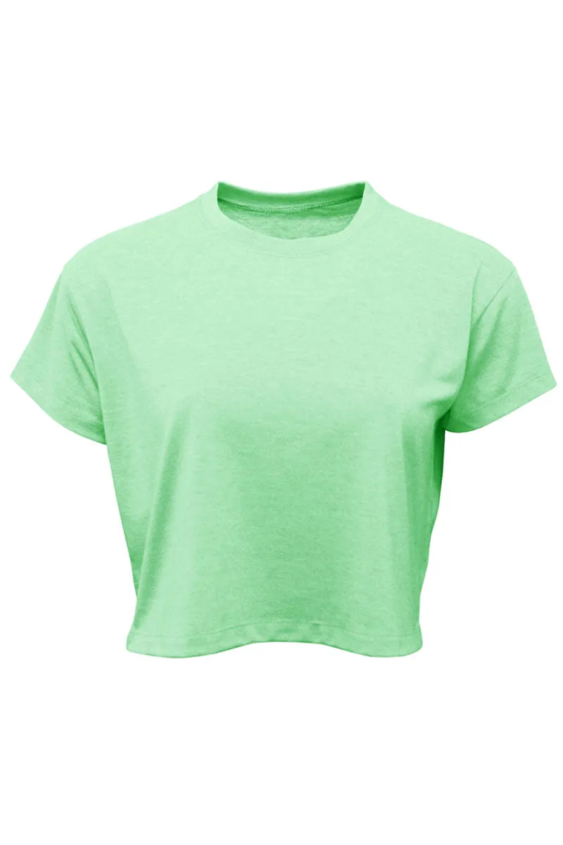 Howdy Steer Women's Soft-Tek Blend Crop T-Shirt