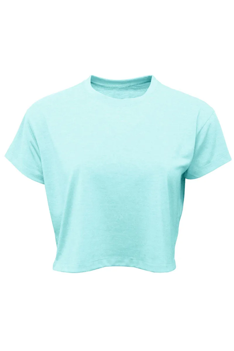 Howdy Steer Women's Soft-Tek Blend Crop T-Shirt