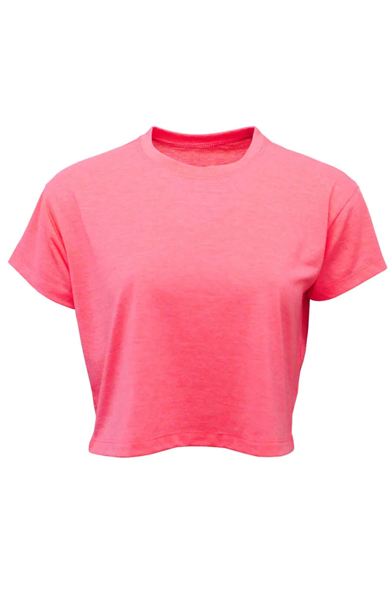 Howdy Steer Women's Soft-Tek Blend Crop T-Shirt