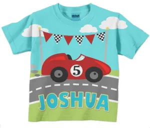 HPSP Shirt, Custom Birthday Shirt, Boys Cute Tracter, Race Car, Train T-Shirt, Personalized Birthday Number, Steam Engine Shirt, Top