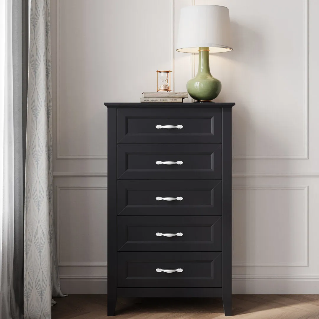 Humphrey 5 Drawer 27.5" W Chest Laurel Foundry Modern Farmhouse® Color: Black