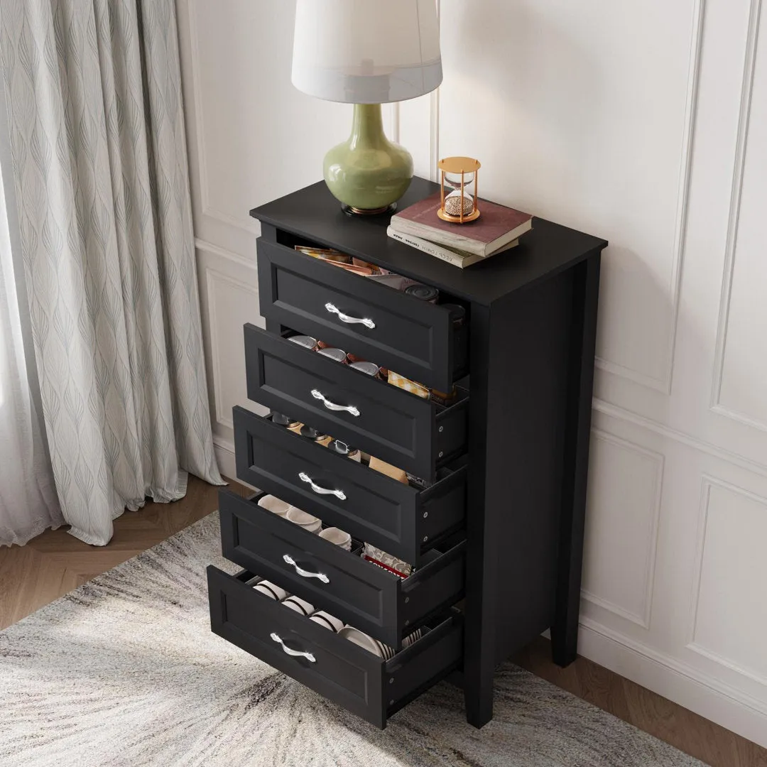Humphrey 5 Drawer 27.5" W Chest Laurel Foundry Modern Farmhouse® Color: Black