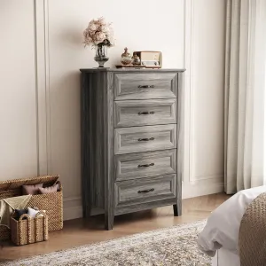Humphrey 5 Drawer 27.5" W Chest Laurel Foundry Modern Farmhouse® Color: Gray