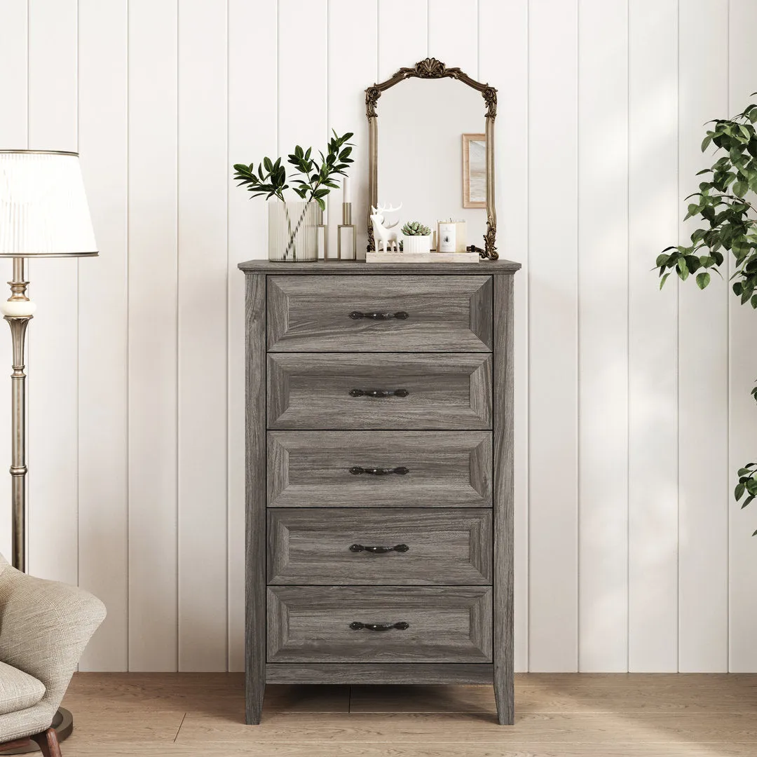 Humphrey 5 Drawer 27.5" W Chest Laurel Foundry Modern Farmhouse® Color: Gray