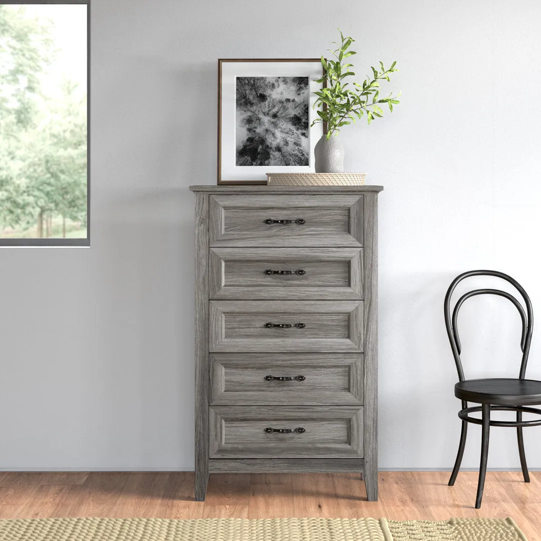 Humphrey 5 Drawer 27.5" W Chest Laurel Foundry Modern Farmhouse® Color: Gray