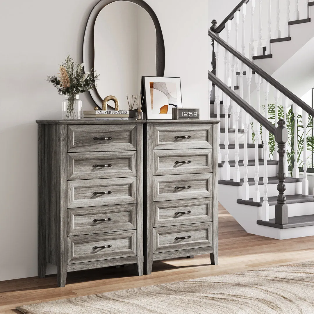 Humphrey 5 Drawer 27.5" W Chest Laurel Foundry Modern Farmhouse® Color: Gray