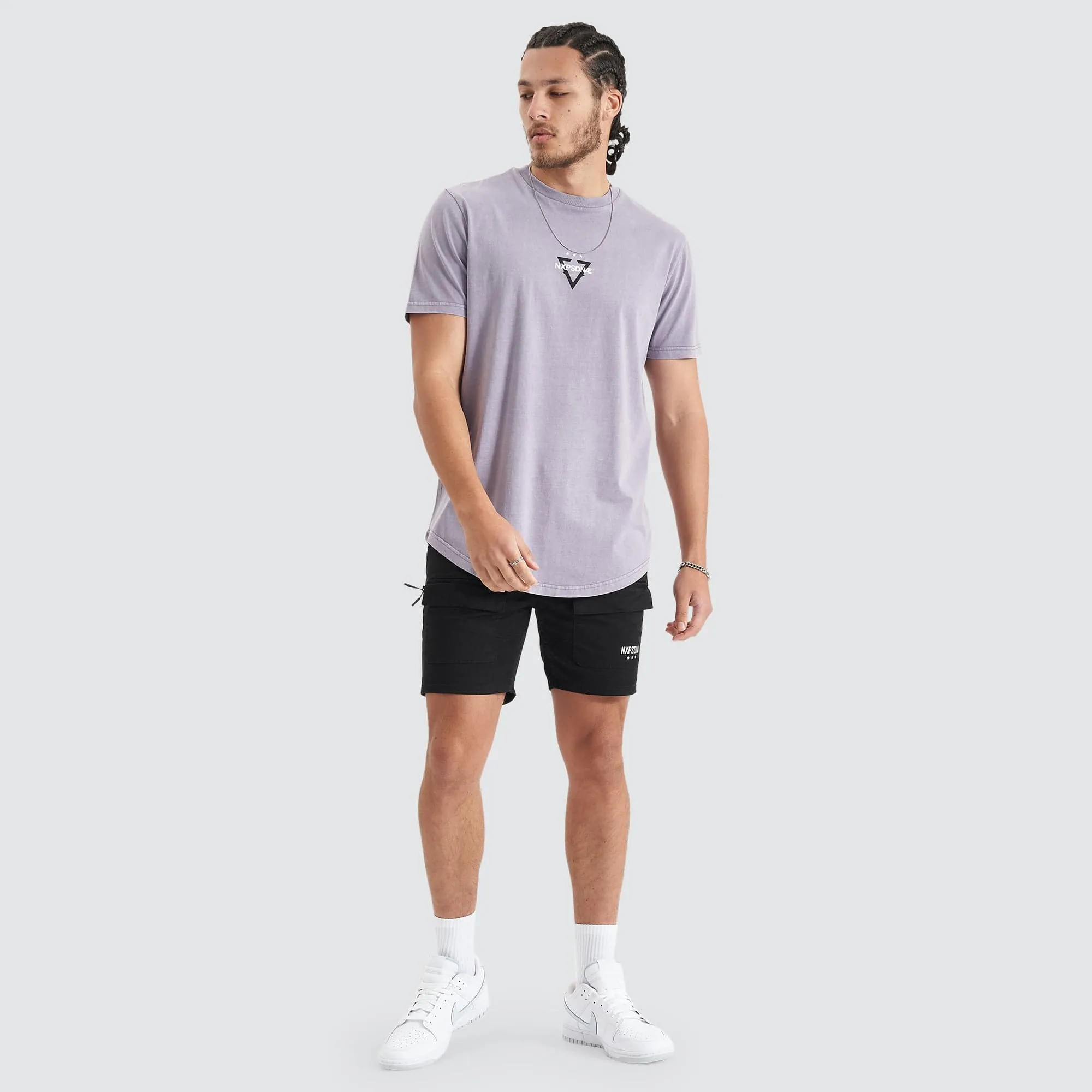Hunter Dual Curved Tee Pigment Purple Ash