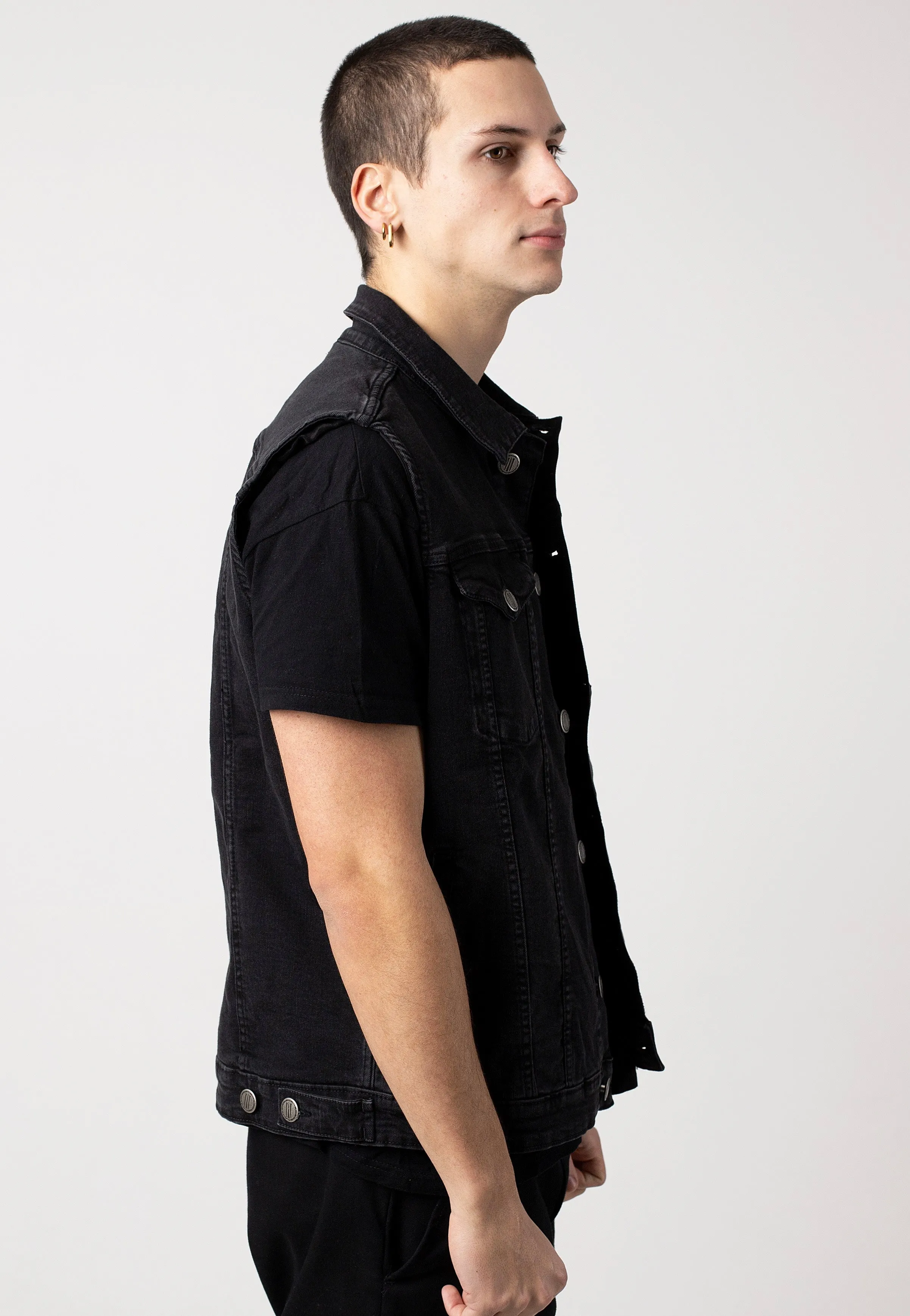 Ironnail - Neil Denim Black - Jeans Vest