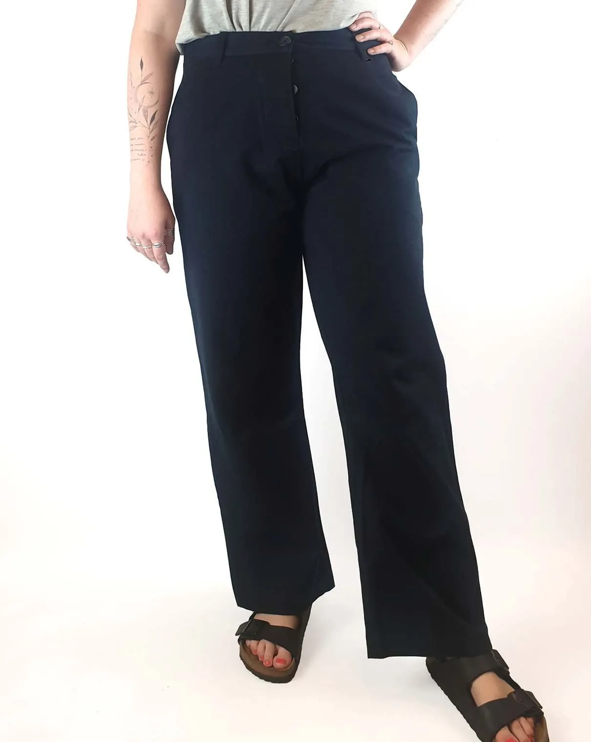 Jac   Jack navy wide leg pants fits size 12-14