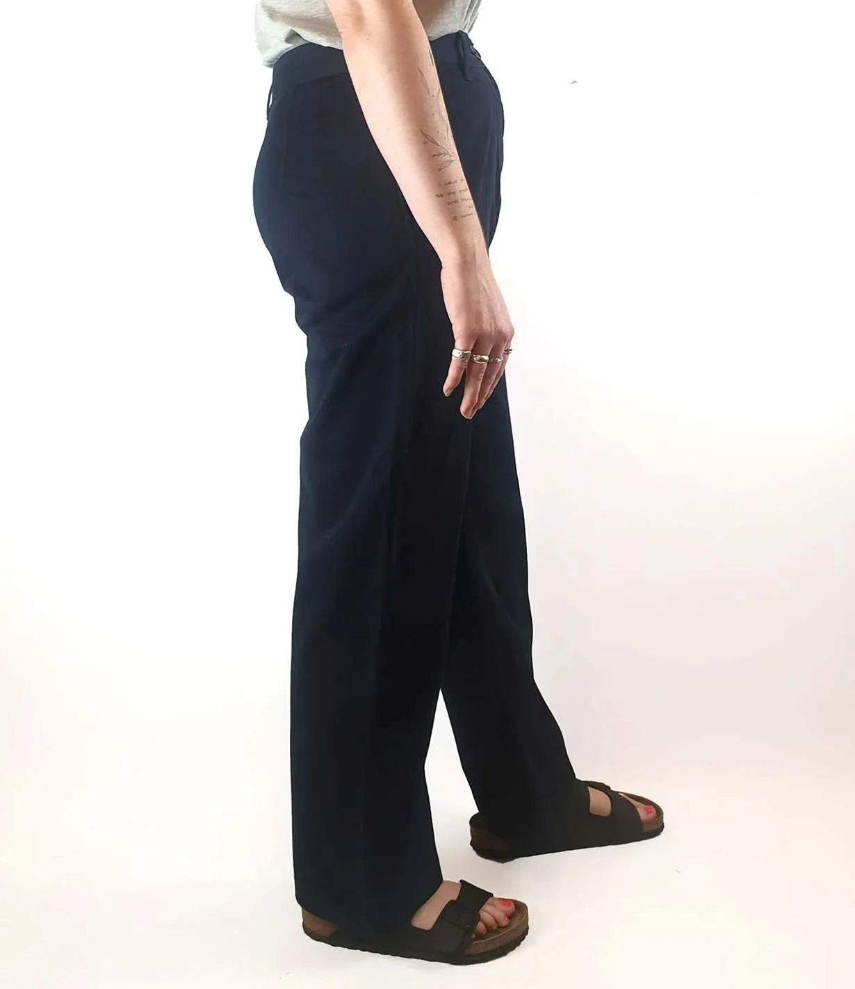 Jac   Jack navy wide leg pants fits size 12-14