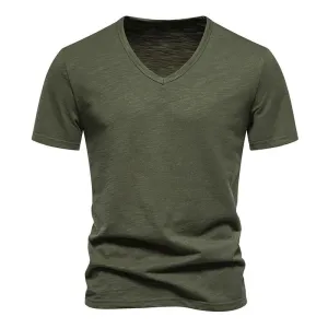 Jake - Casual Bamboo V-Neck T-Shirt for Men